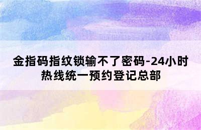 金指码指纹锁输不了密码-24小时热线统一预约登记总部