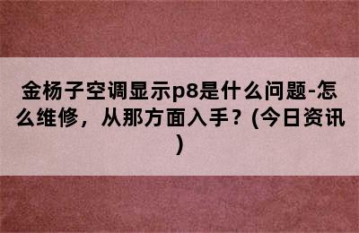 金杨子空调显示p8是什么问题-怎么维修，从那方面入手？(今日资讯)