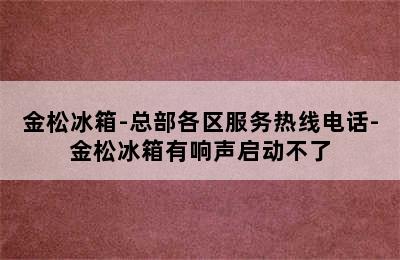 金松冰箱-总部各区服务热线电话-金松冰箱有响声启动不了