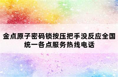 金点原子密码锁按压把手没反应全国统一各点服务热线电话