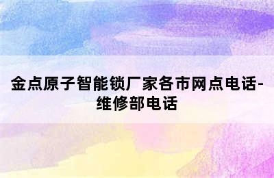 金点原子智能锁厂家各市网点电话-维修部电话