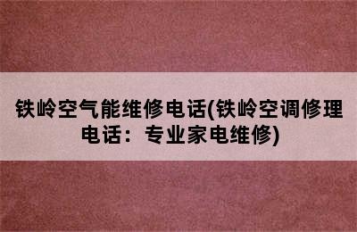 铁岭空气能维修电话(铁岭空调修理电话：专业家电维修)