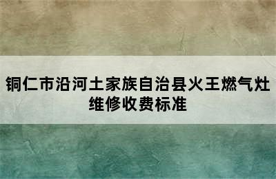 铜仁市沿河土家族自治县火王燃气灶维修收费标准