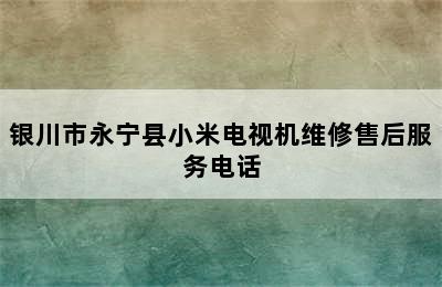 银川市永宁县小米电视机维修售后服务电话