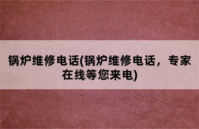 锅炉维修电话(锅炉维修电话，专家在线等您来电)