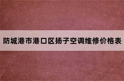 防城港市港口区扬子空调维修价格表