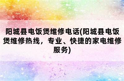 阳城县电饭煲维修电话(阳城县电饭煲维修热线，专业、快捷的家电维修服务)