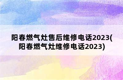 阳春燃气灶售后维修电话2023(阳春燃气灶维修电话2023)