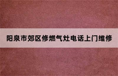 阳泉市郊区修燃气灶电话上门维修