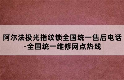 阿尔法极光指纹锁全国统一售后电话-全国统一维修网点热线