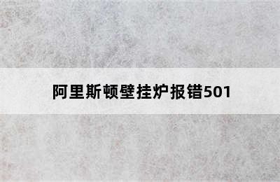 阿里斯顿壁挂炉报错501