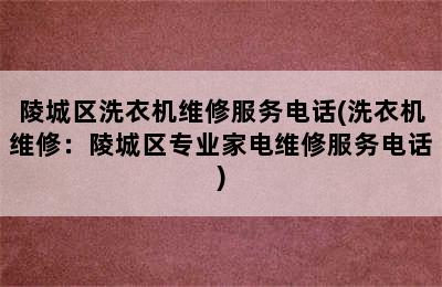 陵城区洗衣机维修服务电话(洗衣机维修：陵城区专业家电维修服务电话)