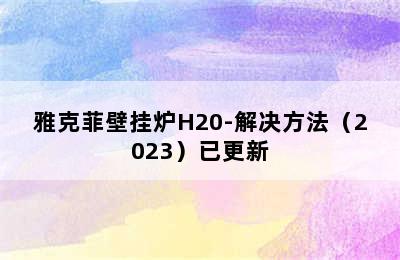 雅克菲壁挂炉H20-解决方法（2023）已更新