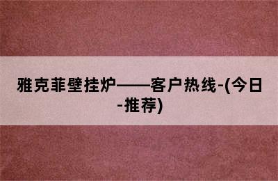 雅克菲壁挂炉——客户热线-(今日-推荐)