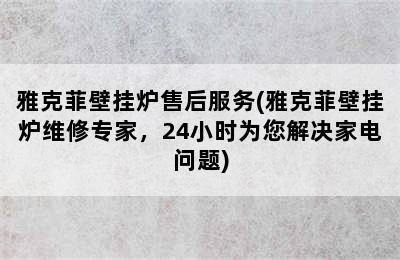 雅克菲壁挂炉售后服务(雅克菲壁挂炉维修专家，24小时为您解决家电问题)