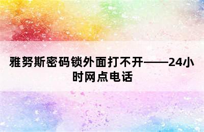 雅努斯密码锁外面打不开——24小时网点电话