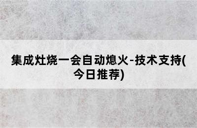 集成灶烧一会自动熄火-技术支持(今日推荐)