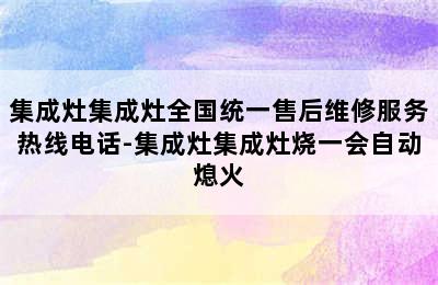 集成灶集成灶全国统一售后维修服务热线电话-集成灶集成灶烧一会自动熄火