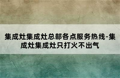 集成灶集成灶总部各点服务热线-集成灶集成灶只打火不出气