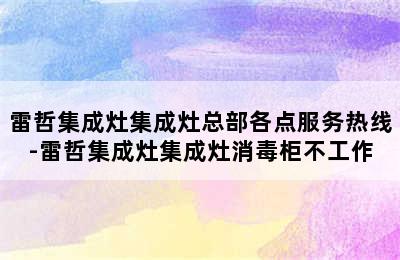 雷哲集成灶集成灶总部各点服务热线-雷哲集成灶集成灶消毒柜不工作