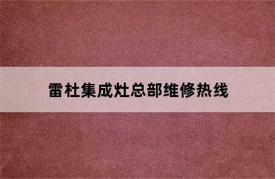 雷杜集成灶总部维修热线