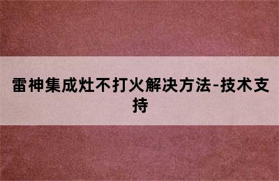 雷神集成灶不打火解决方法-技术支持