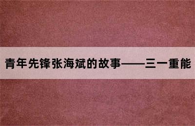 青年先锋张海斌的故事——三一重能