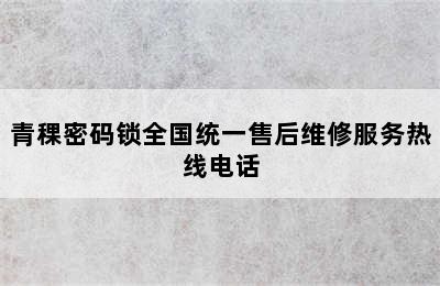 青稞密码锁全国统一售后维修服务热线电话