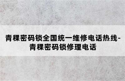 青稞密码锁全国统一维修电话热线-青稞密码锁修理电话