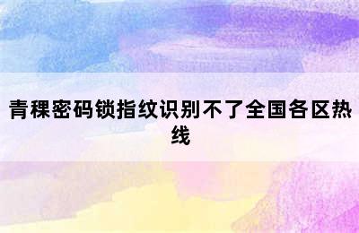 青稞密码锁指纹识别不了全国各区热线