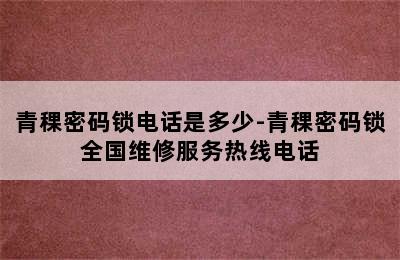 青稞密码锁电话是多少-青稞密码锁全国维修服务热线电话