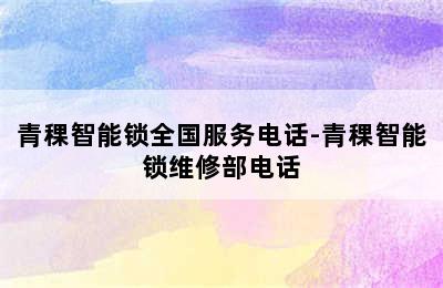 青稞智能锁全国服务电话-青稞智能锁维修部电话