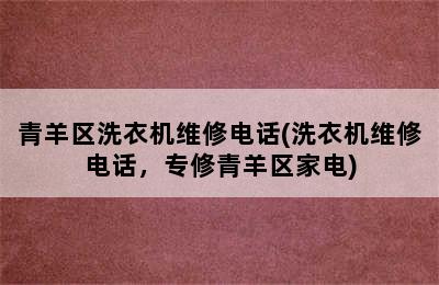 青羊区洗衣机维修电话(洗衣机维修电话，专修青羊区家电)