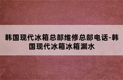 韩国现代冰箱总部维修总部电话-韩国现代冰箱冰箱漏水