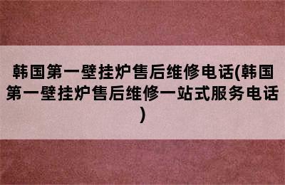 韩国第一壁挂炉售后维修电话(韩国第一壁挂炉售后维修一站式服务电话)