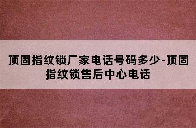 顶固指纹锁厂家电话号码多少-顶固指纹锁售后中心电话