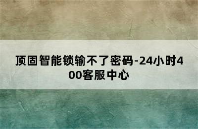 顶固智能锁输不了密码-24小时400客服中心