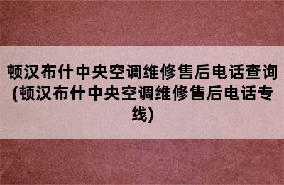 顿汉布什中央空调维修售后电话查询(顿汉布什中央空调维修售后电话专线)