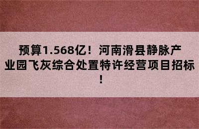 预算1.568亿！河南滑县静脉产业园飞灰综合处置特许经营项目招标！