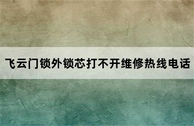 飞云门锁外锁芯打不开维修热线电话