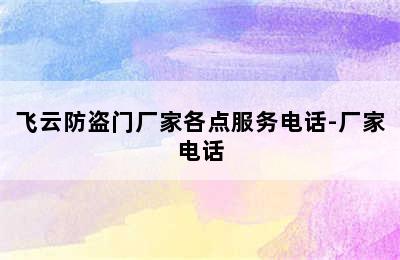 飞云防盗门厂家各点服务电话-厂家电话