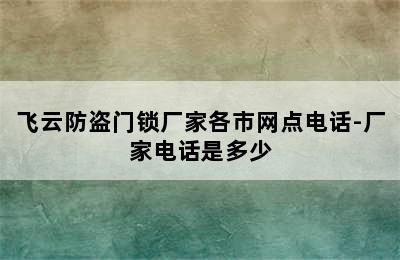 飞云防盗门锁厂家各市网点电话-厂家电话是多少