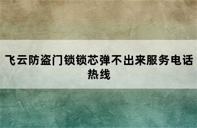 飞云防盗门锁锁芯弹不出来服务电话热线