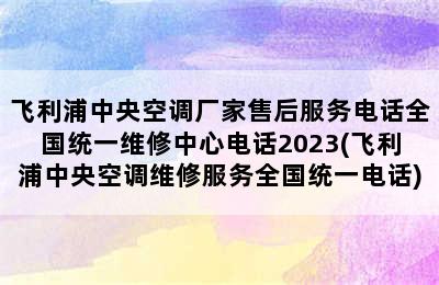 飞利浦中央空调厂家售后服务电话全国统一维修中心电话2023(飞利浦中央空调维修服务全国统一电话)