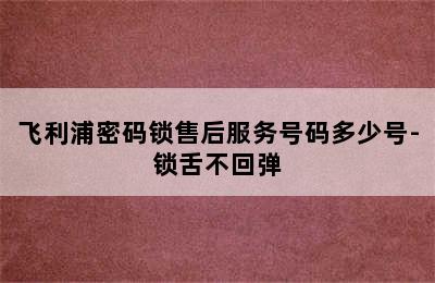 飞利浦密码锁售后服务号码多少号-锁舌不回弹