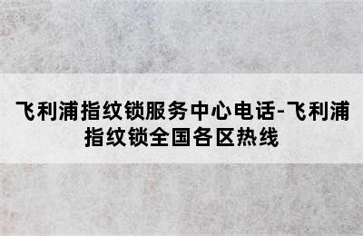 飞利浦指纹锁服务中心电话-飞利浦指纹锁全国各区热线