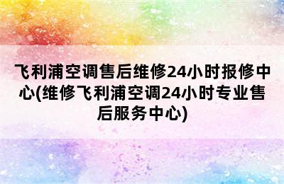 飞利浦空调售后维修24小时报修中心(维修飞利浦空调24小时专业售后服务中心)