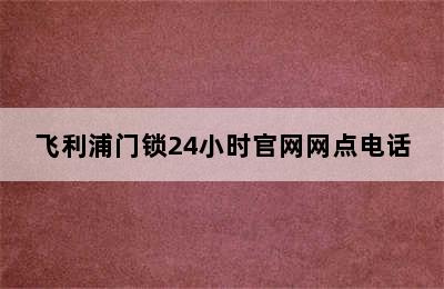 飞利浦门锁24小时官网网点电话