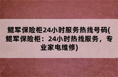 鲲军保险柜24小时服务热线号码(鲲军保险柜：24小时热线服务，专业家电维修)