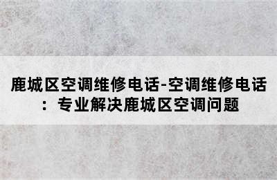 鹿城区空调维修电话-空调维修电话：专业解决鹿城区空调问题